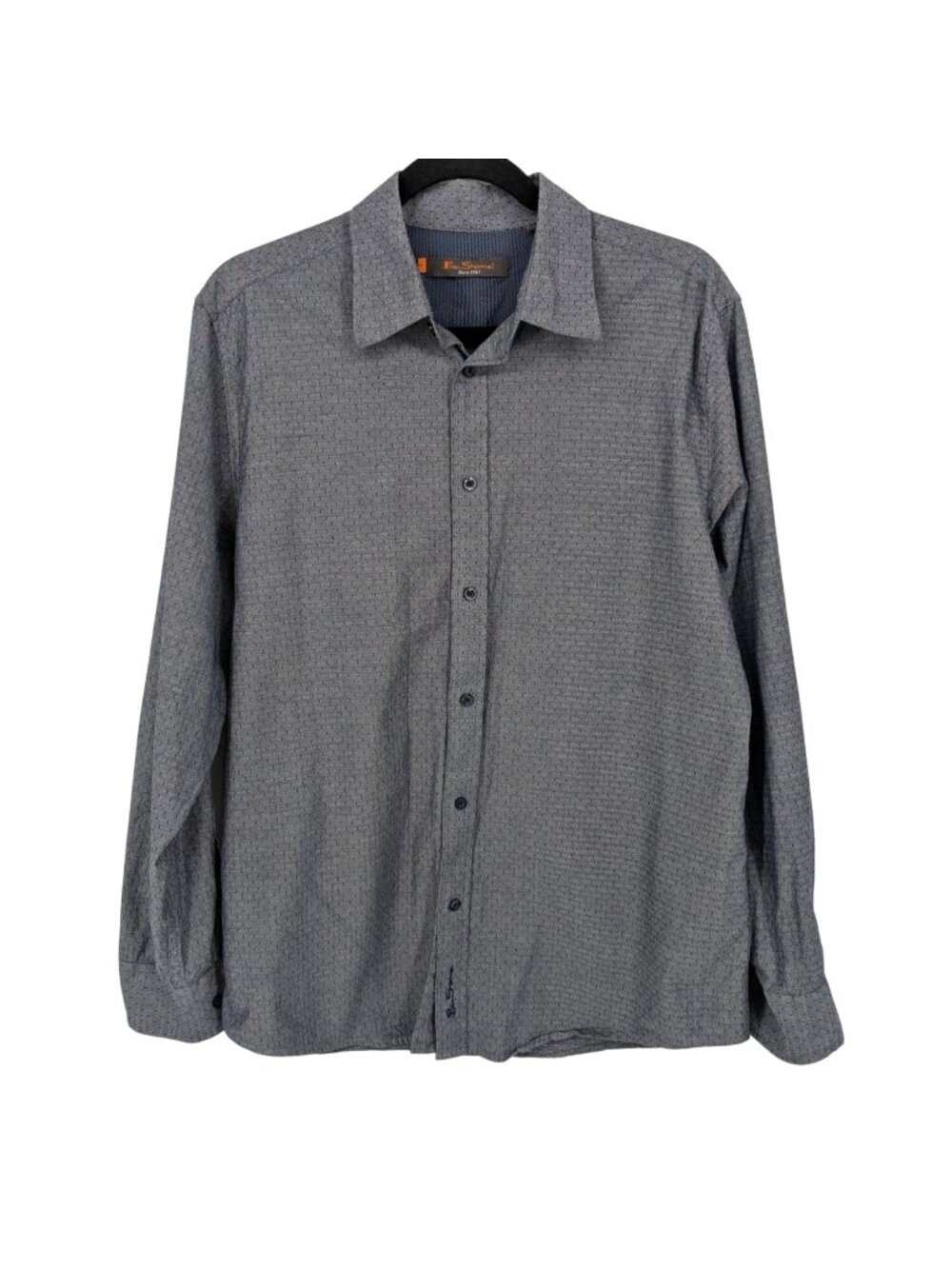 Ben Sherman Micro Dot Button Up Long Sleeve Office Lightweight Tailored Medium